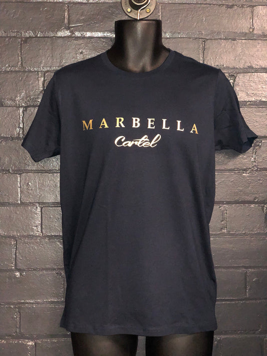 Marbella Cartel Classic T-shirt - Navy / Gold